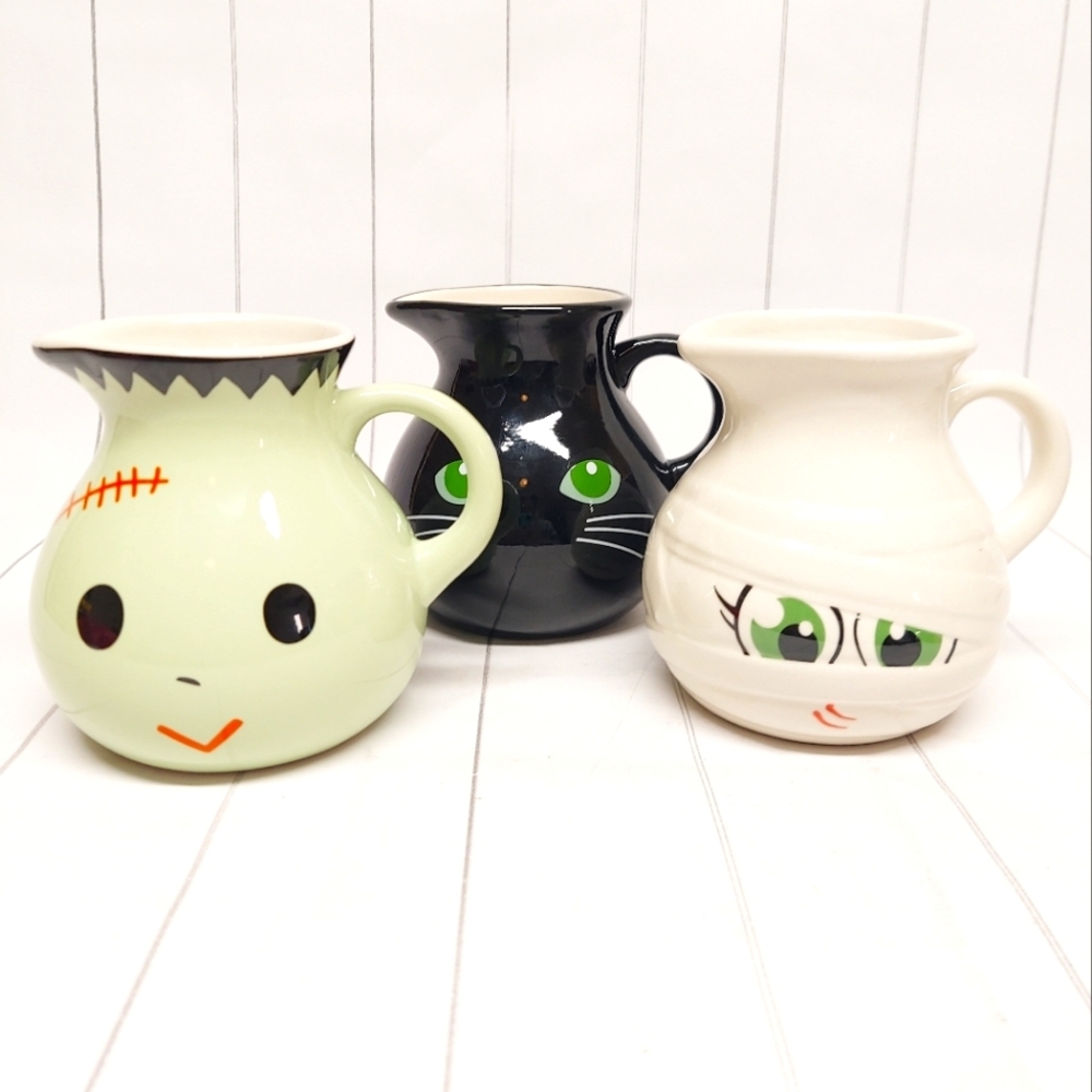 Halloween Character Ceramic Creamer Mugs Set